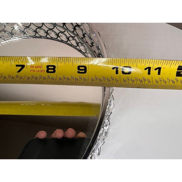 8" & 10" Crystal Round Mirror Candle Plate Perfume Jewelry Makeup Serving Tray - Picture 10 of 11